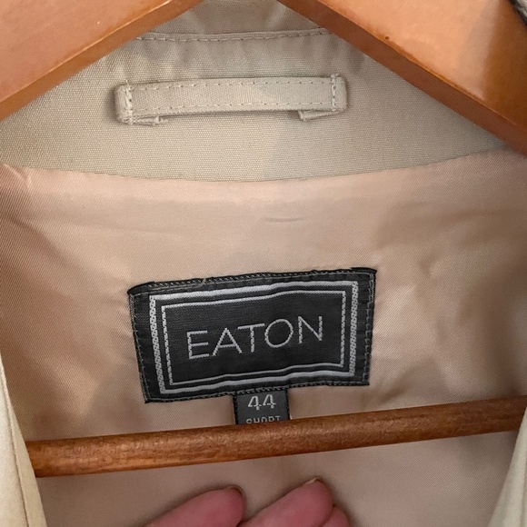 NWT Vintage Eaton Trenchcoat Dead stock Men/Unisex Cream Utility Military 44S - Picture 7 of 16